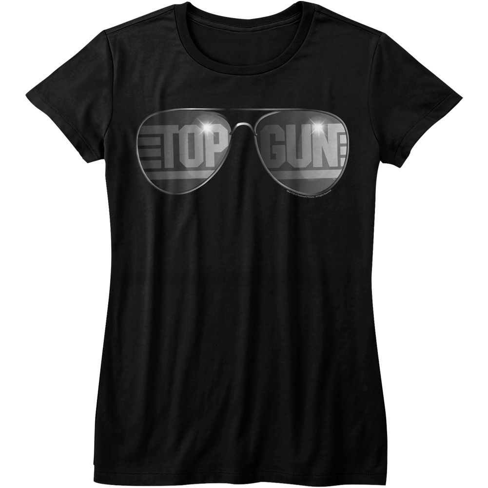 Top Gun Black Ladies Short Sleeve Tshirt