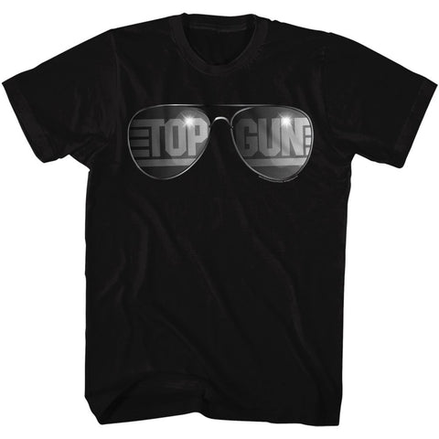 Top Gun Black Adult Short Sleeve Tshirt