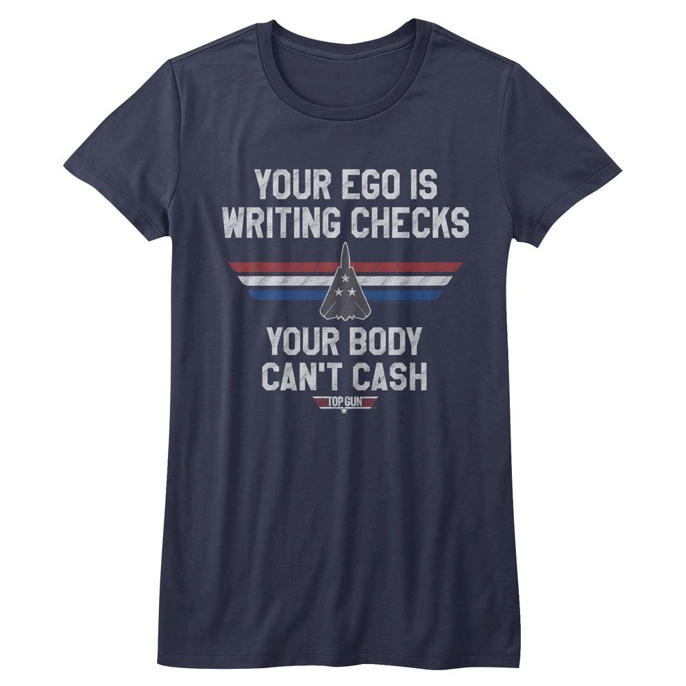 Top Gun Navy Ladies Short Sleeve Tshirt