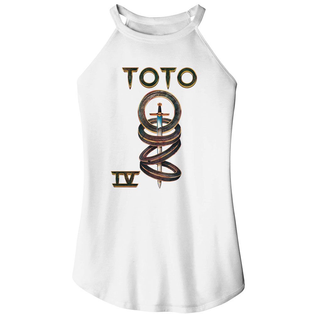 Toto White Ladies Sleeveless Rocker Tank