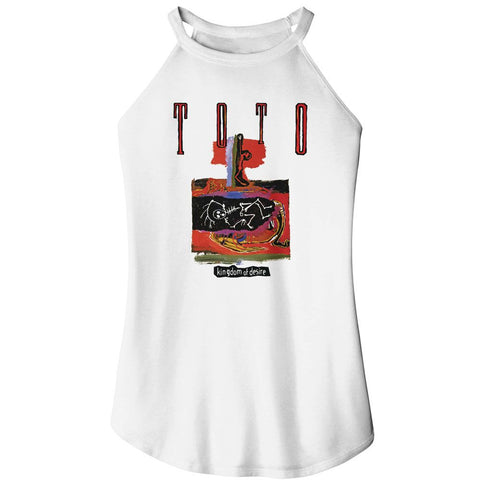 Toto White Ladies Sleeveless Rocker Tank