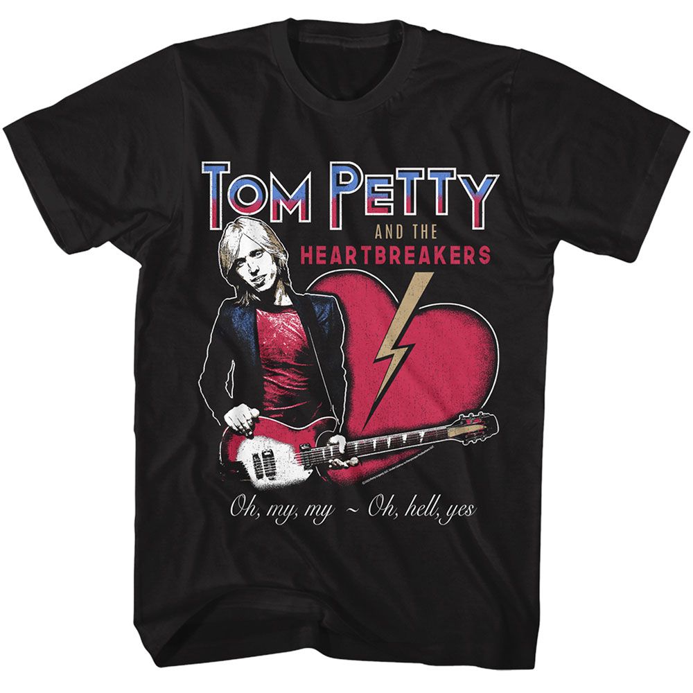 Tom Petty Black Adult S/S Tshirt