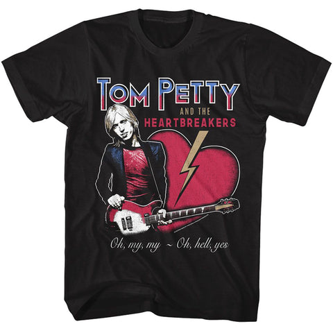 Tom Petty Black Adult S/S Tshirt