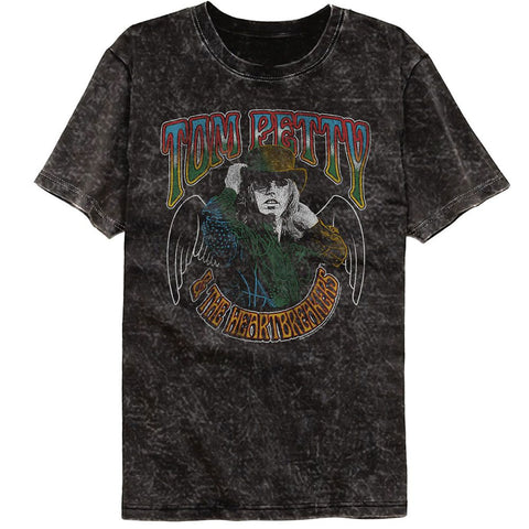 Tom Petty Black Adult S/S Mineral Wash Tshirt