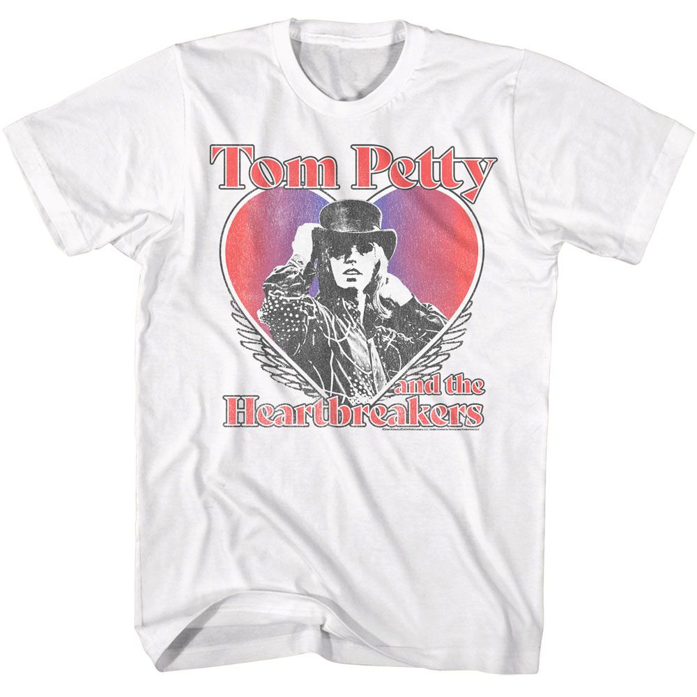 Tom Petty White Adult S/S Tshirt