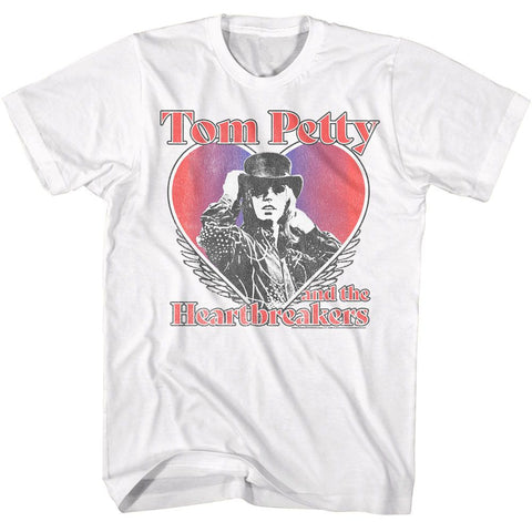 Tom Petty White Adult S/S Tshirt