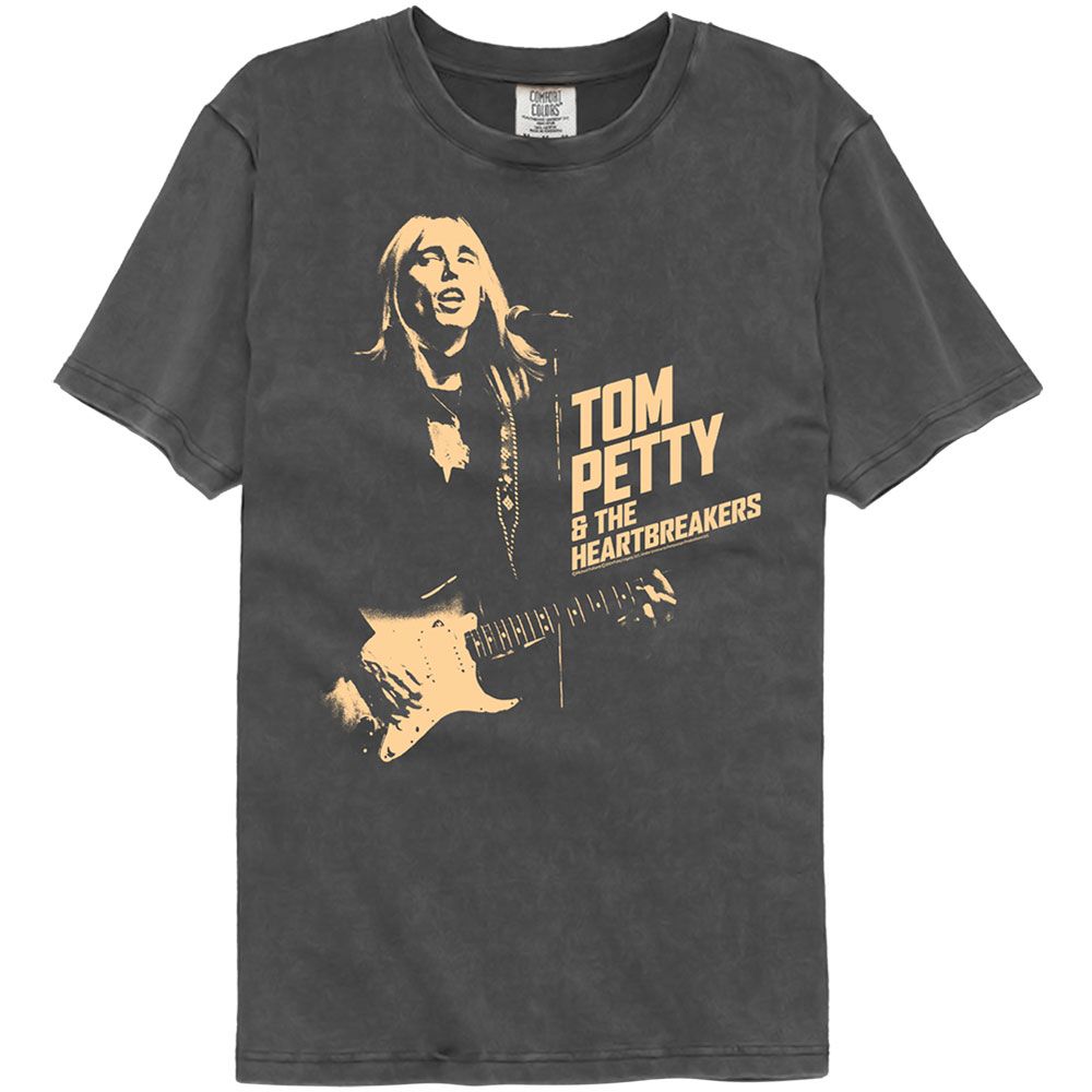 Tom Petty Pepper Adult S/S Washed Black Tshirt