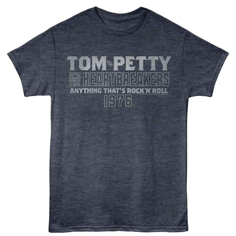 Tom Petty Navy Heather Adult S/S Tshirt
