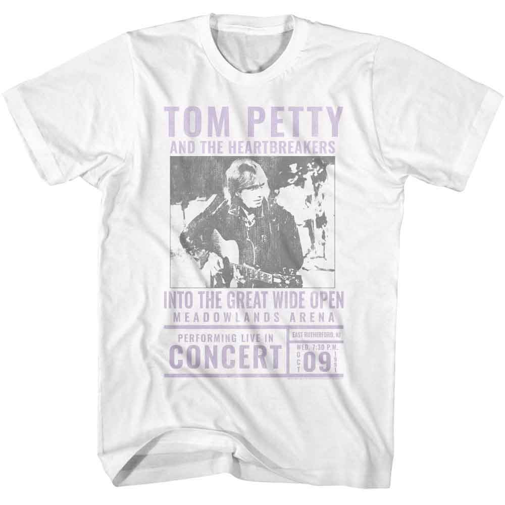 Tom Petty White Adult S/S Tshirt