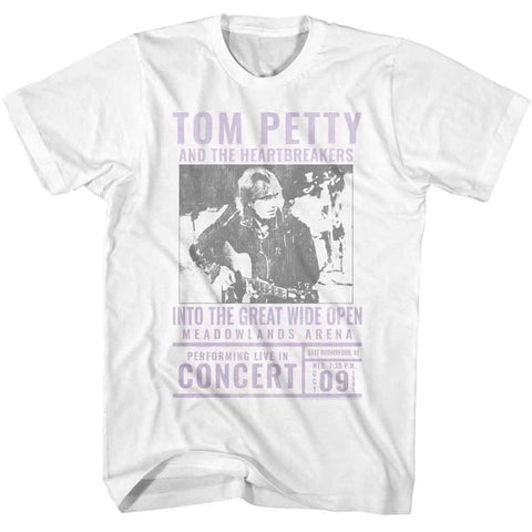 Tom Petty White Adult S/S Tshirt
