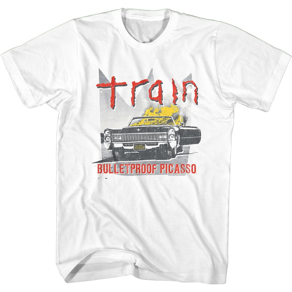 Train White Adult S/S Tshirt