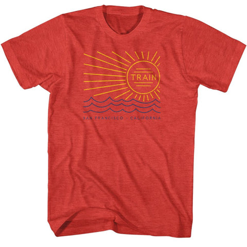 Train Red Heather Adult S/S Tshirt