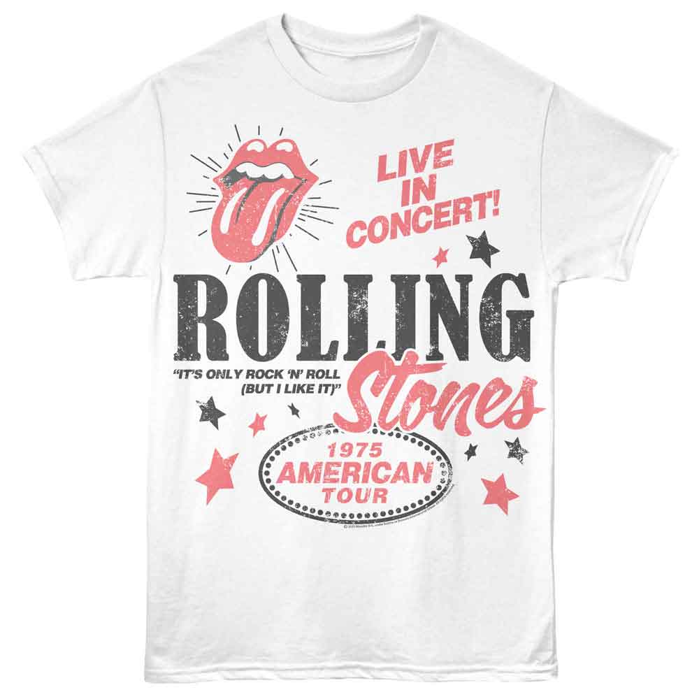 Rolling Stones White Adult S/S Tshirt