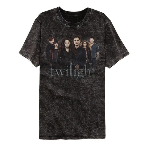 Twilight Black Adult Short Sleeve Mineral Wash Tshirt
