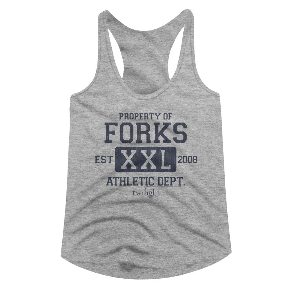 Twilight Gray Heather Ladies Slimfit Racerback