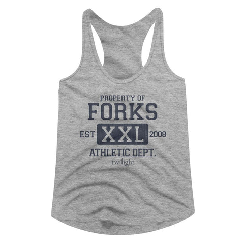 Twilight Gray Heather Ladies Slimfit Racerback