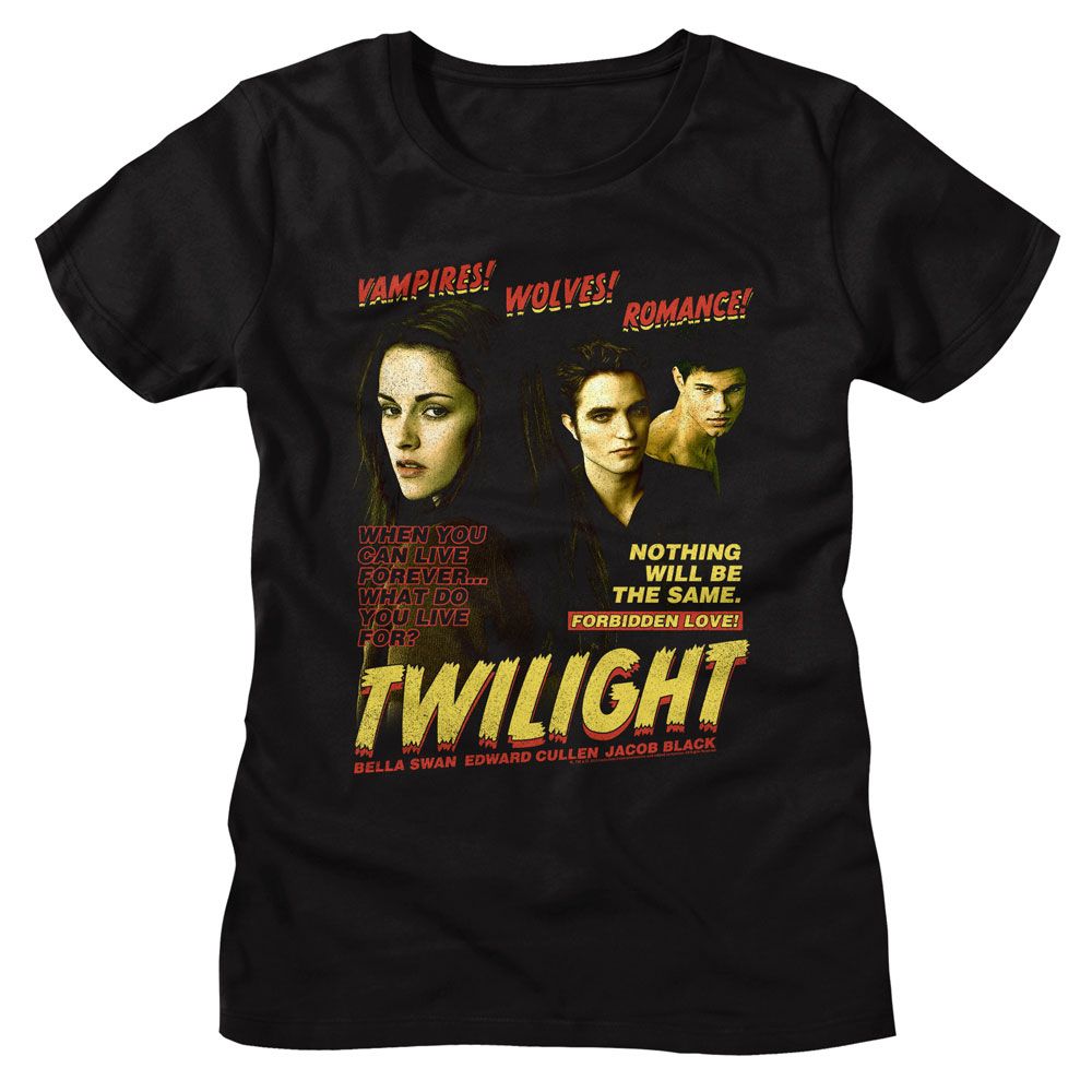Twilight Black Ladies Short Sleeve Tshirt