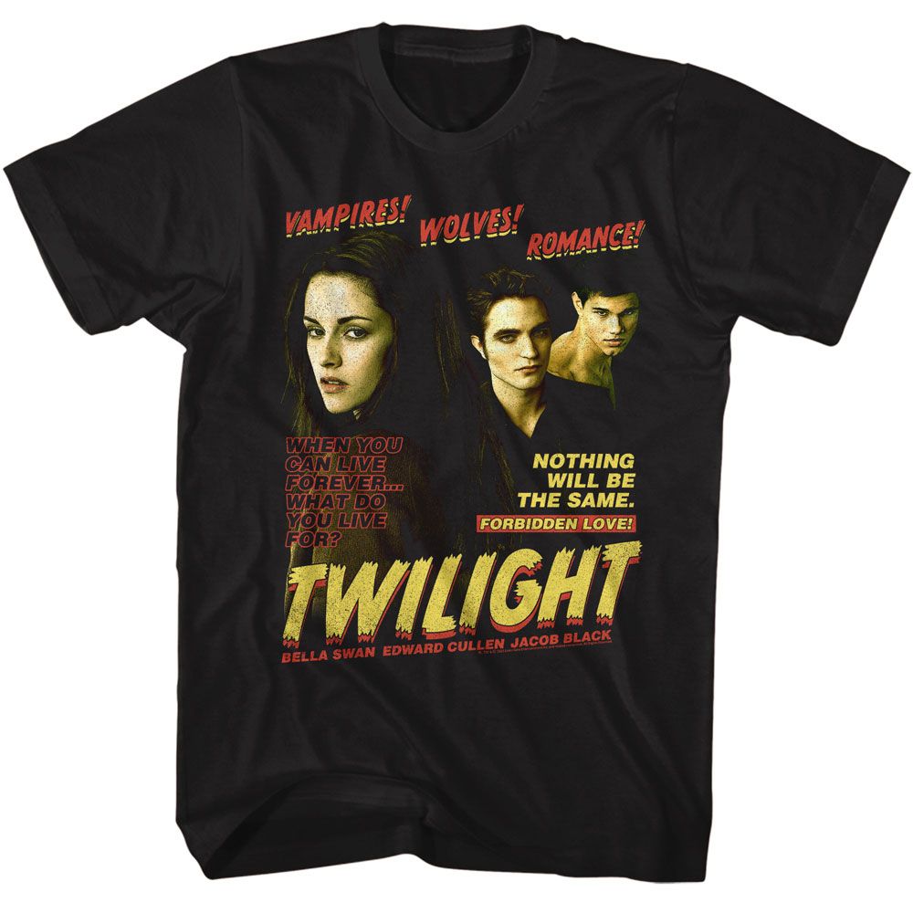 Twilight Black Adult Short Sleeve Tshirt