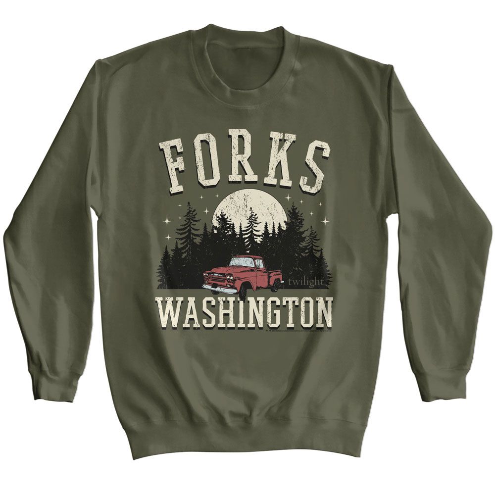 Twilight Military Green Adult Long Sleeve Sweatshirt