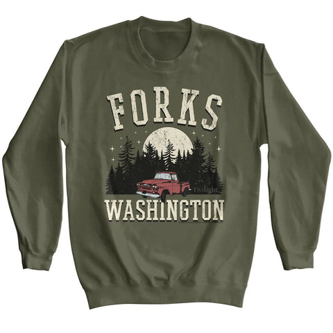 Twilight Military Green Adult Long Sleeve Sweatshirt