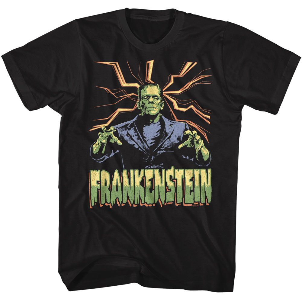 Universal Monsters Black Adult Short Sleeve Tshirt
