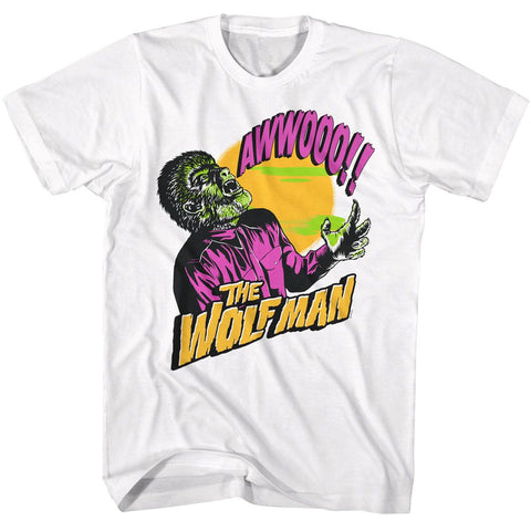 Universal Monsters White Adult Short Sleeve Tshirt