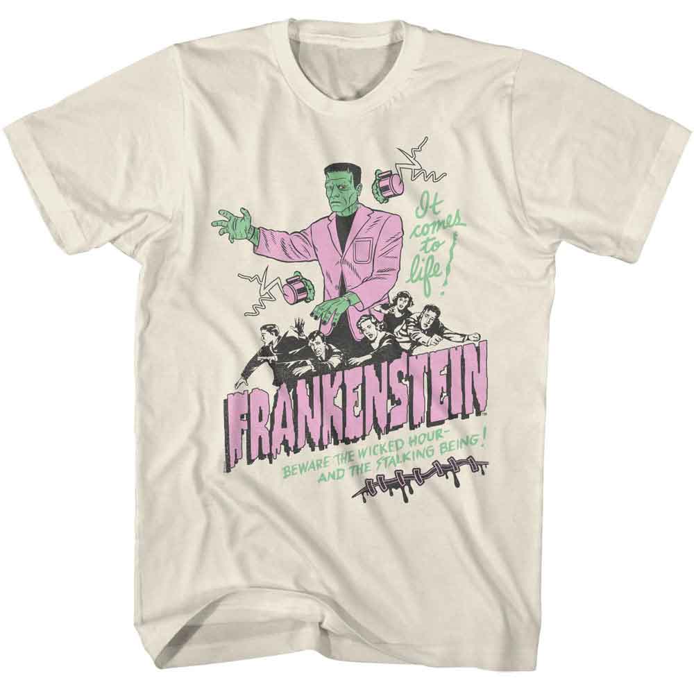 Universal Monsters Natural Adult Short Sleeve Tshirt