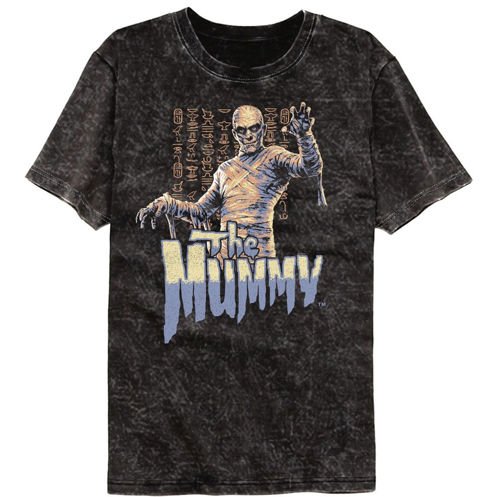 Universal Monsters Black Adult Short Sleeve Mineral Wash Tshirt