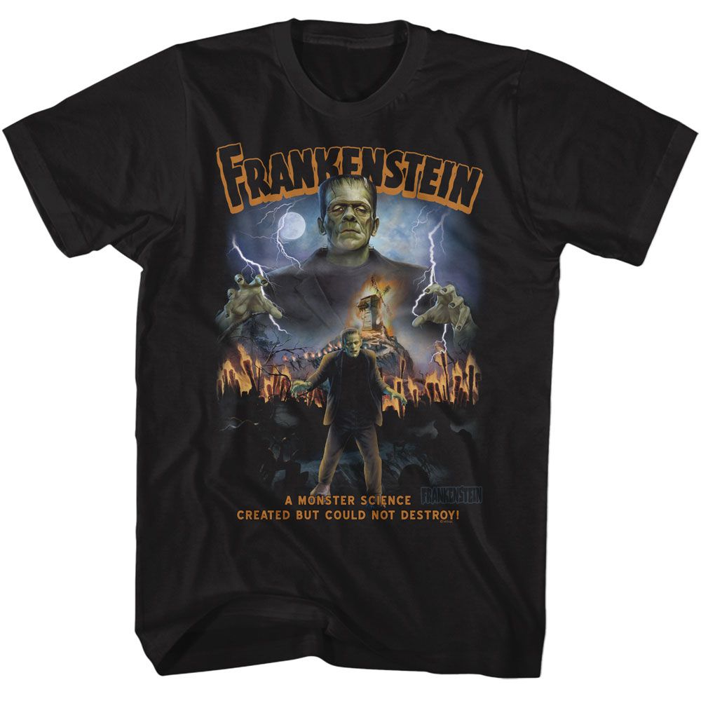 Universal Monsters Black Adult Short Sleeve Tshirt