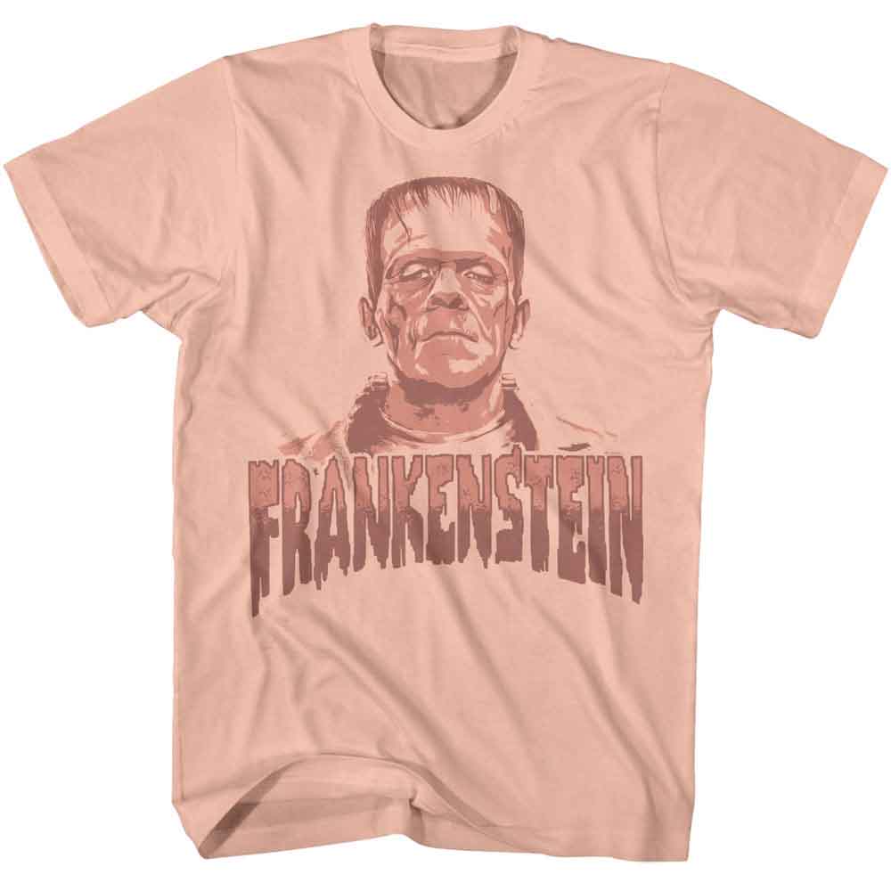 Universal Monsters Peach Adult Short Sleeve Tshirt
