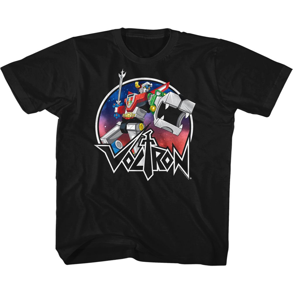 Voltron Black Youth Short Sleeve Tshirt