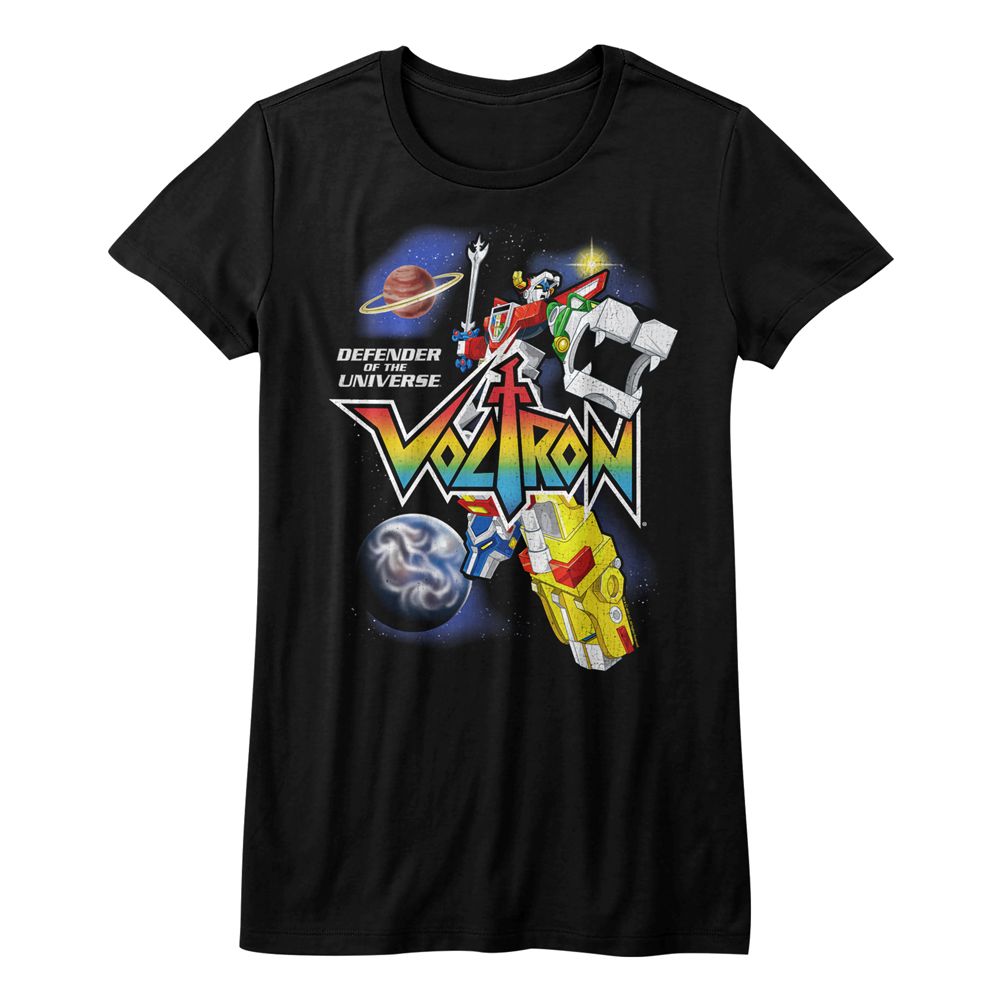 Voltron Black Ladies Short Sleeve Tshirt