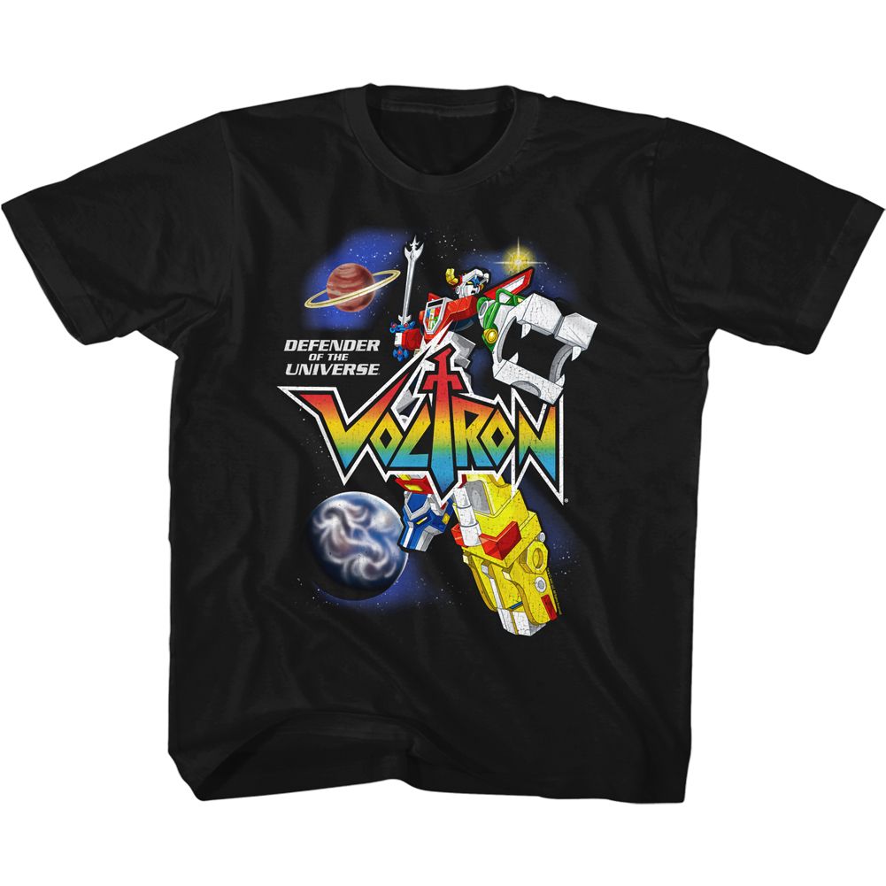 Voltron Black Youth Short Sleeve Tshirt