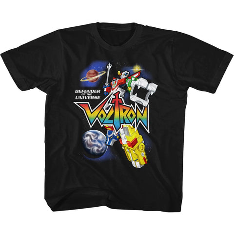 Voltron Black Toddler Short Sleeve Tshirt