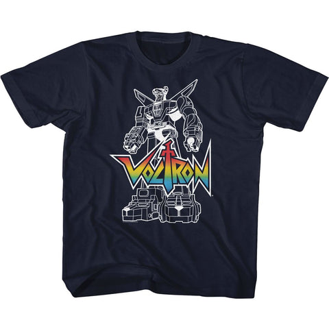 Voltron Navy Toddler Short Sleeve Tshirt