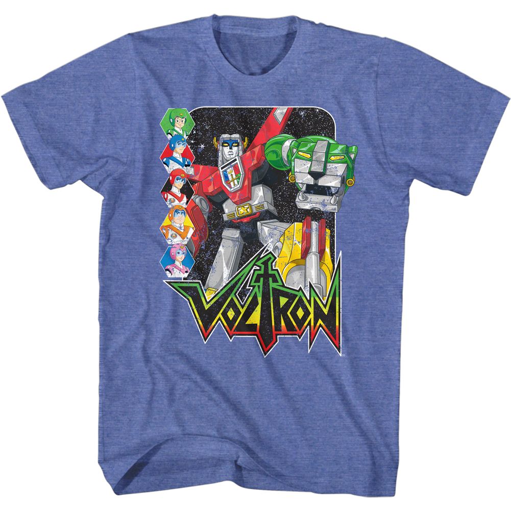 Voltron Royal Heather Adult Short Sleeve Tshirt