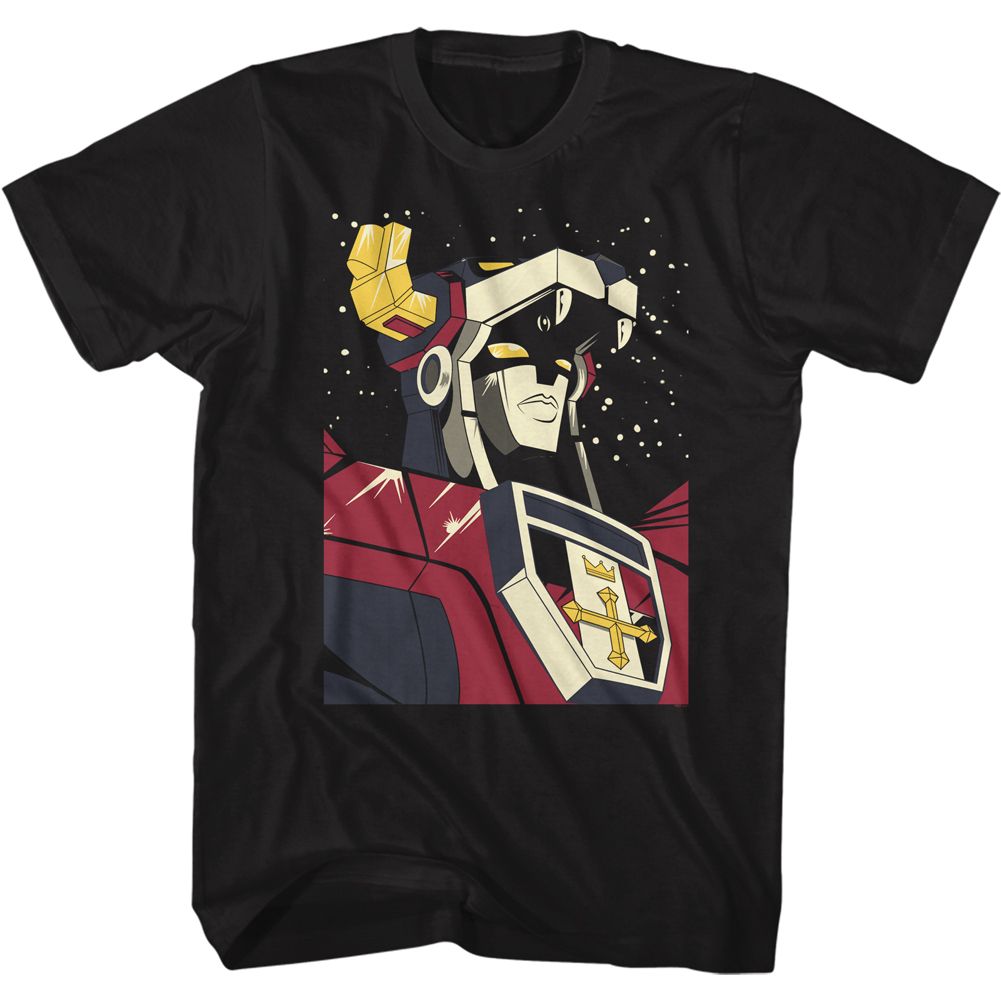 Voltron Black Adult Short Sleeve Tshirt