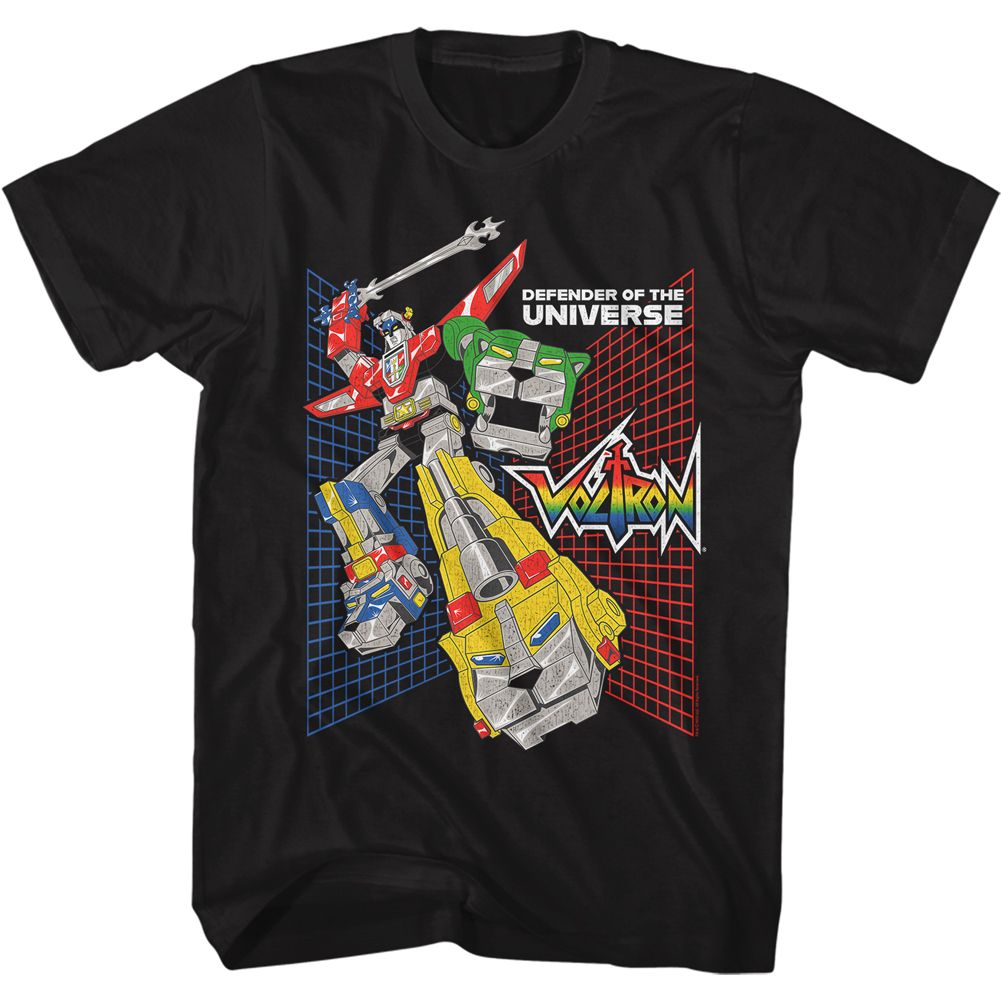 Voltron Black Adult Short Sleeve Tshirt