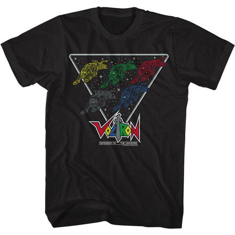 Voltron Black Adult Short Sleeve Tshirt