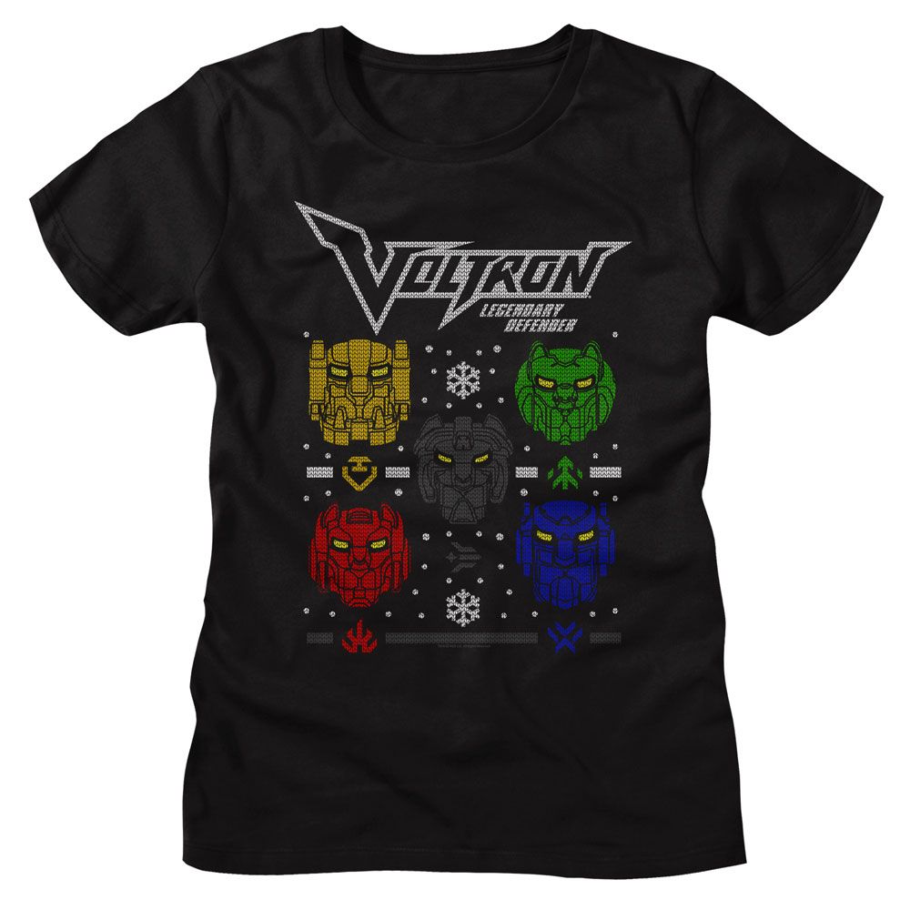 Voltron Black Ladies Short Sleeve Tshirt