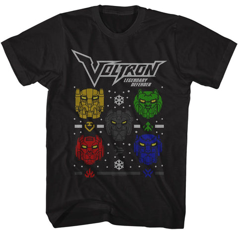 Voltron Black Adult Short Sleeve Tshirt