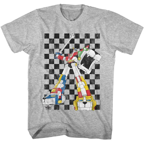 Voltron Gray Heather Adult Short Sleeve Tshirt