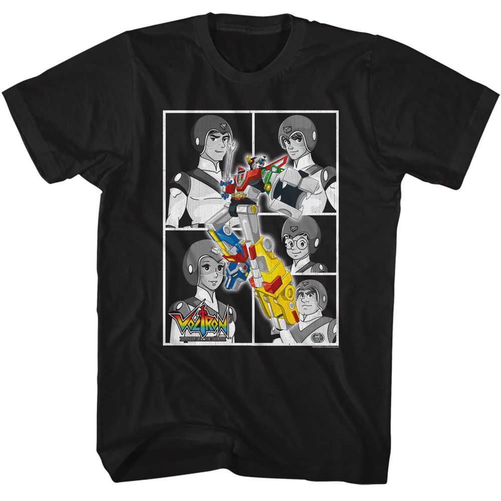 Voltron Black Adult Short Sleeve Tshirt