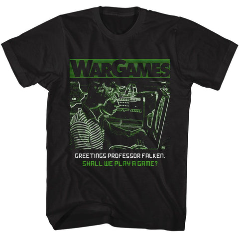 Wargames Black Adult Short Sleeve Tshirt