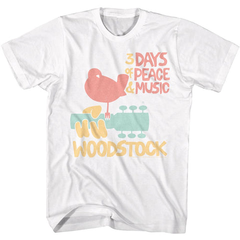 Woodstock White Adult S/S Tshirt