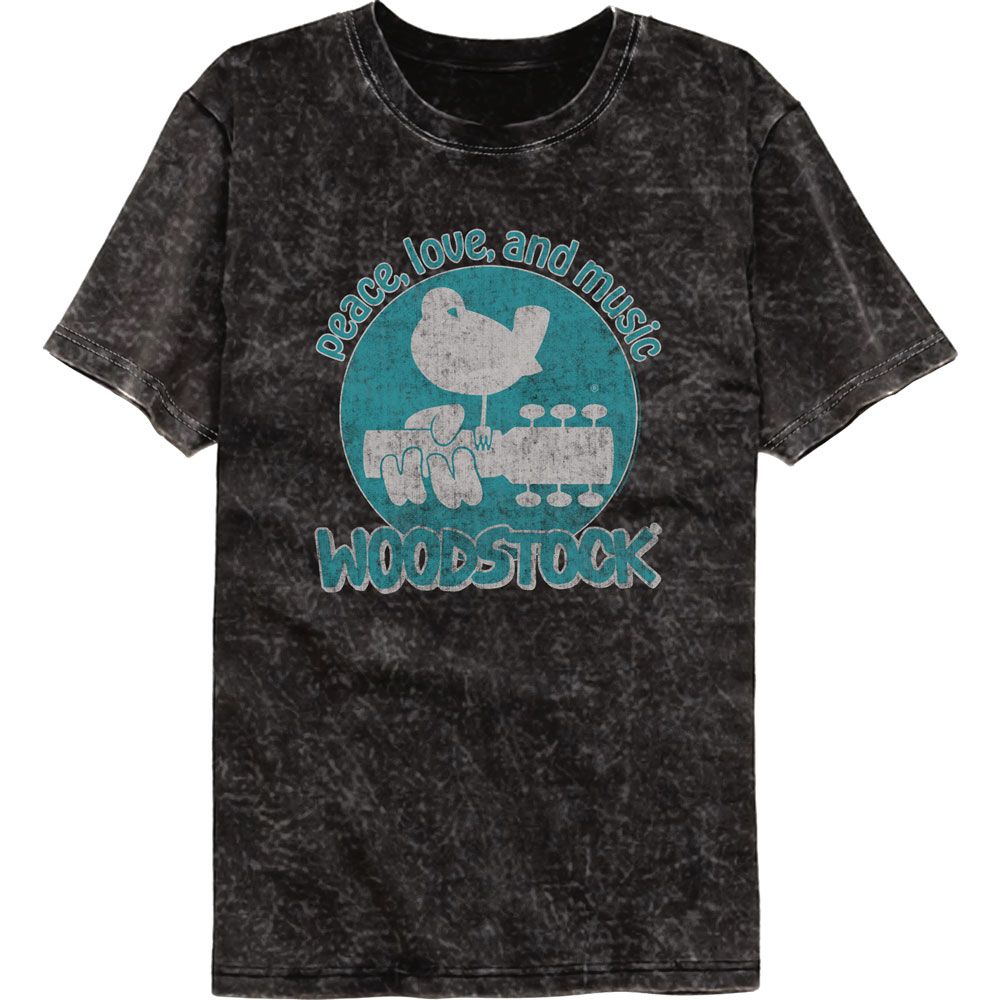 Woodstock Black Adult S/S Mineral Wash Tshirt