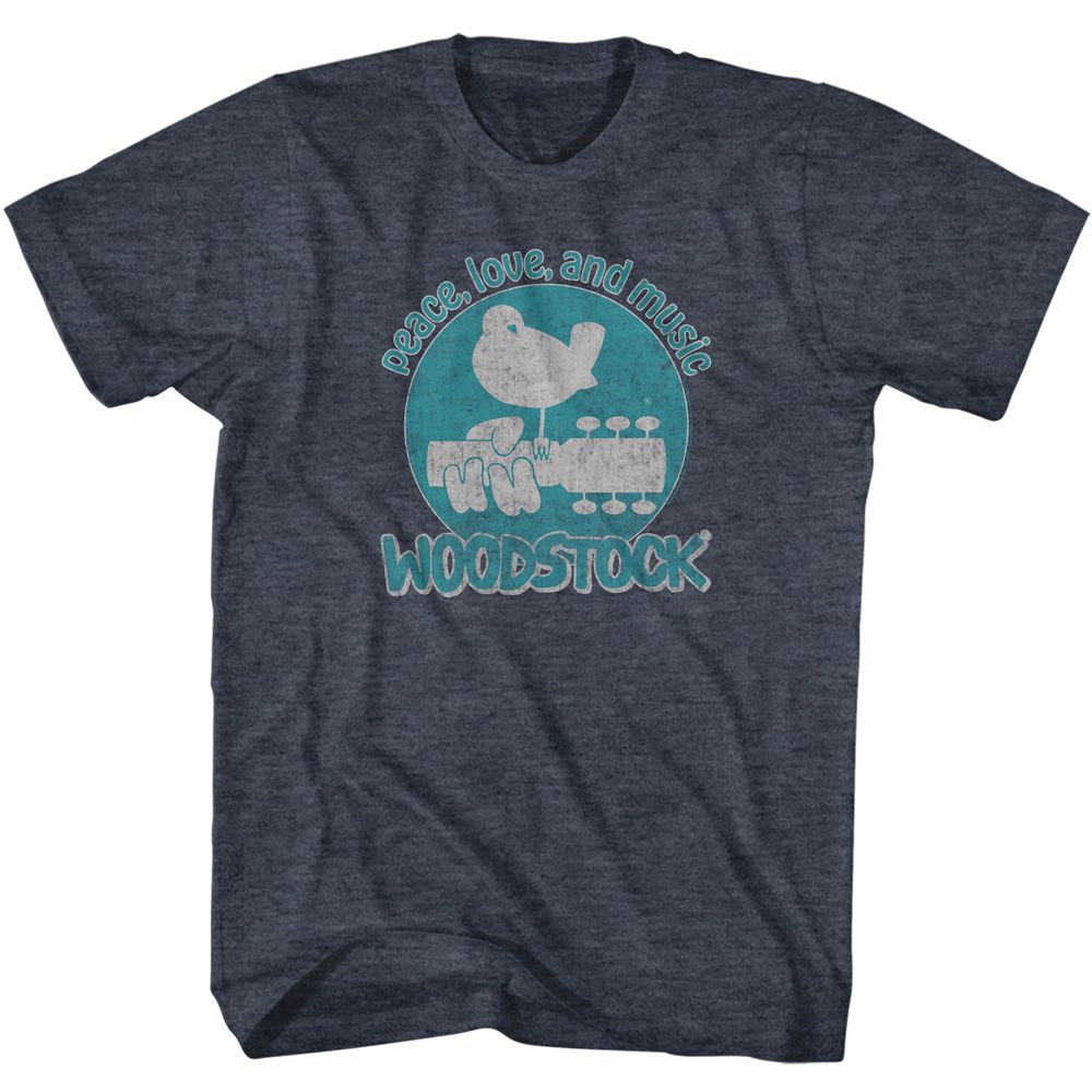 Woodstock Navy Heather Adult S/S Tshirt
