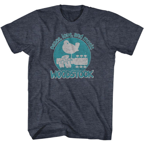 Woodstock Navy Heather Adult S/S Tshirt
