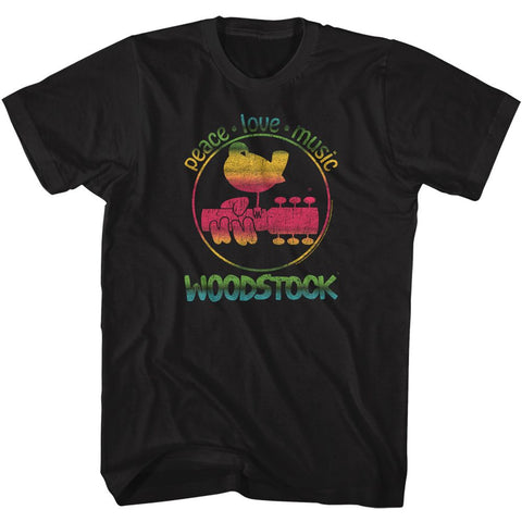 Woodstock Black Adult S/S Tshirt