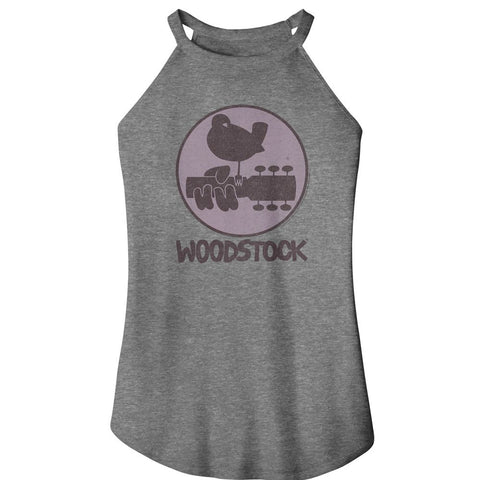 Woodstock Gray Frost Ladies Sleeveless Rocker Tank